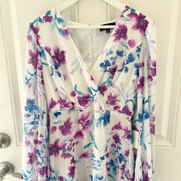NWT Lulu’s Sweet Sunday Floral Print Long Sleeve Midi Dress Medium - Picture 6 of 14